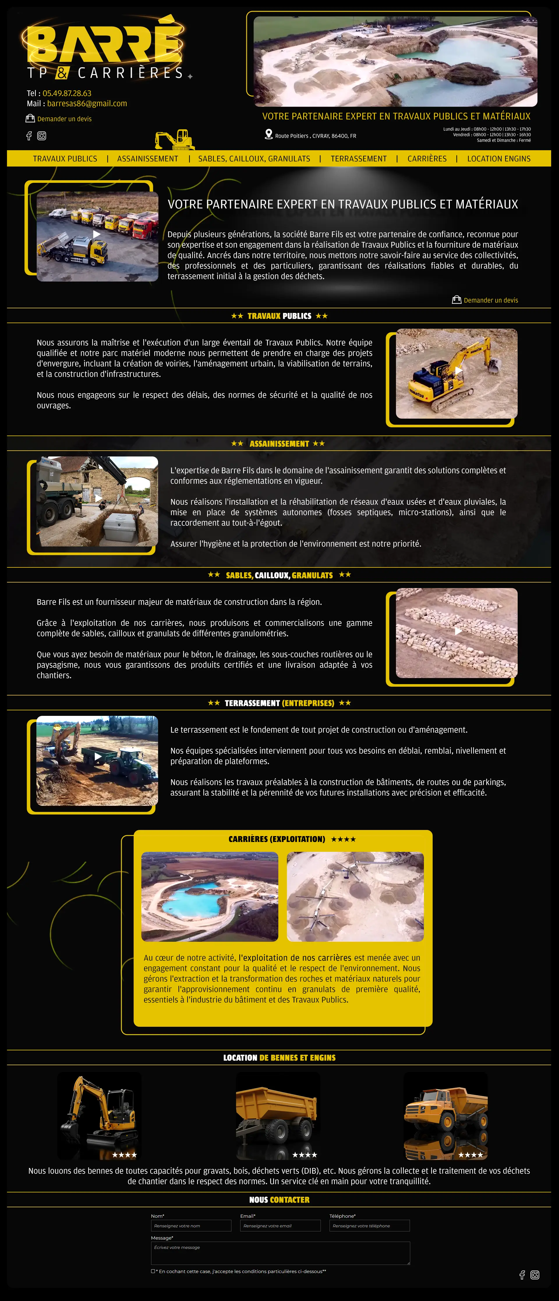 Aperçu Desktop du futur site Barre Fils