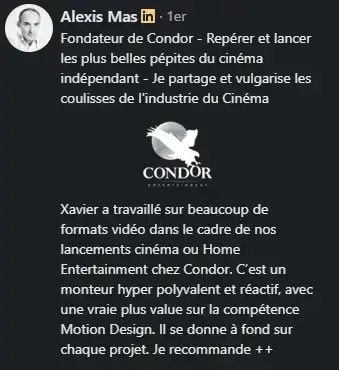 Recommandation Condor Distribution